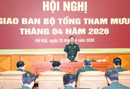 General Staff reviews task performance in April