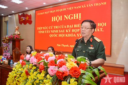 General Nguyen Trong Nghia meets with voters in Tay Ninh