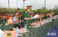 GS leader conducts survey for Ha Tinh Provincial Defensive Area Exercise