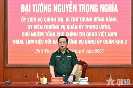 General Nguyen Trong Nghia works with Military Region 2’s Party Committee