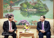 Standing Deputy PM receives Vientiane capital’s leader