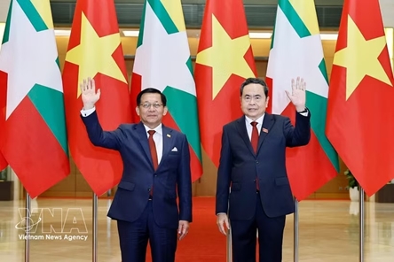N.A. leader hosts Myanmar President in Hanoi