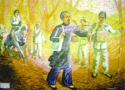 Tôi đọc sách rồi vẽ tranh Bác Hồ