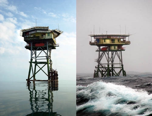 Nằm trên thềm lục địa phía Nam của Tổ quốc, nhà giàn DK1 thanh bình khi trời yên biển lặng nhưng luôn vững chãi, hiên ngang giữa phong ba bão táp