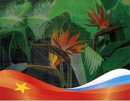 Vietnamese silk painting exhibition held in Russia