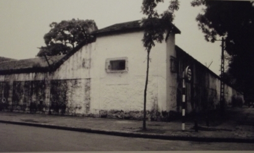 The solid fence system surrounding Hoa Lo prison