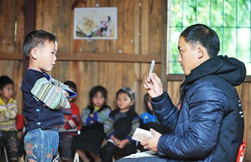 Một tiết học làm quen với chữ số.