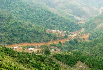 Một bản làng mới trên Đường tuần tra biên giới thuộc huyện Sông Mã, tỉnh Sơn La.