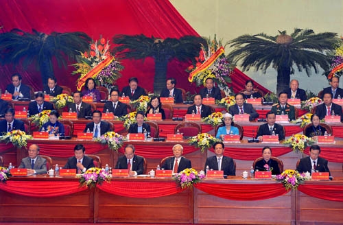 Lãnh đạo Đảng, Nhà nước tham dự lễ khai mạc đại hội.