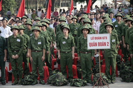 Những chàng chiến sĩ trẻ tỏ ra rất chững chạc