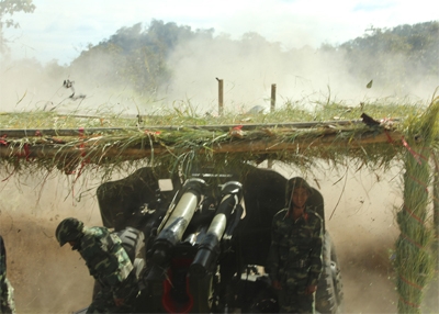 Dàn pháo 130, của Đoàn pháo Binh Tây Nguyên cũng sẵn sàng lập công