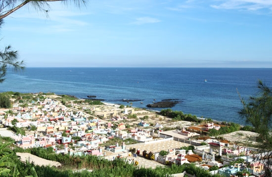 Một góc thôn Đông, xã An Vĩnh - nơi có nghề khai thác cá cơm phát triển