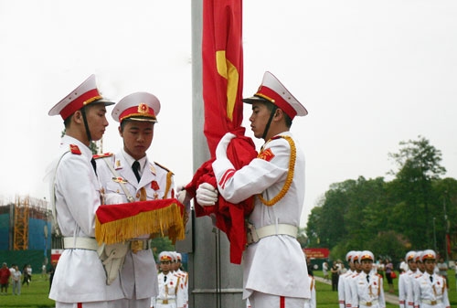 Mọi động tác của Đội Tiêu binh luôn thành thục, chuẩn xác