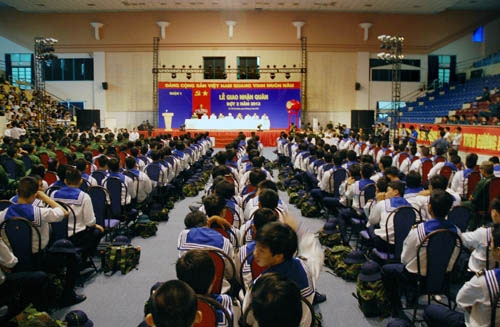 Quang cảnh buổi Lễ giao, nhận quân đợt 2 năm 2013 tại TP Hồ Chí Minh