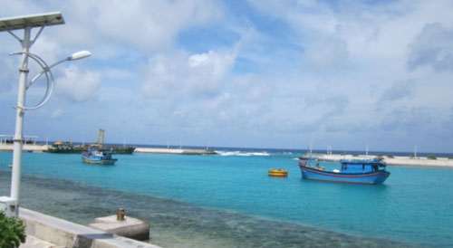 Âu tầu xây dựng tại đảo Song Tử Tây có thể đón hàng trăm tàu thuyền mỗi ngày.