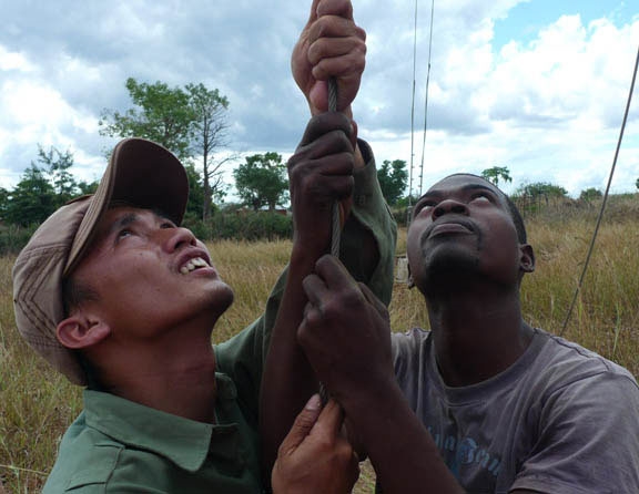 Từ năm 2011, Movitel đã bắt đầu có giấy phép hoạt động và tiến hành xây dựng cơ sở hạ tầng viễn thông tại Mozambique. Sau hơn một năm, Movitel đã dựng nên một hạ tầng viễn thông bền vững cho Mozambique với 1.800 trạm phát sóng, 12.600 km cáp quang, đóng góp 70% hạ tầng cáp quang của Mozambique. Trong ảnh, hai công nhân Việt Nam và Mozambique đang dựng cột cáp quang tại thị trấn Kombulastsci, tỉnh Tete, cách thủ đô Maputo. 1700km về phía bắc.