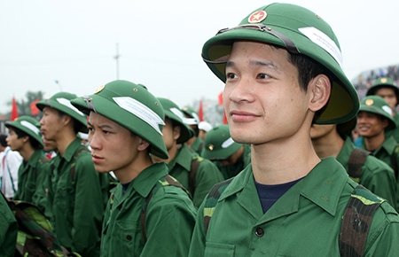 Sẵn sàng lên đường nhập ngũ.