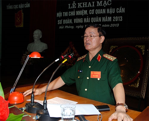 Thượng tướng Lê Hữu Đức - Thứ trưởng Bộ Quốc phòng phát biểu khai mạc.