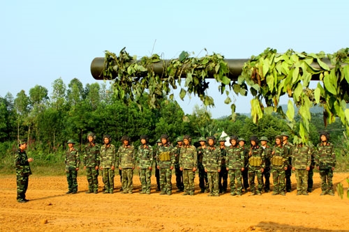 Thượng tá Nguyễn Văn Phúc, Chính ủy đơn vị đông viên bộ đội sau đợt huấn luyện