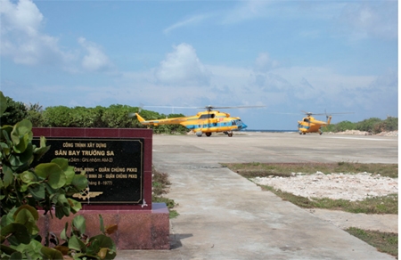Một góc sân bay Trường Sa