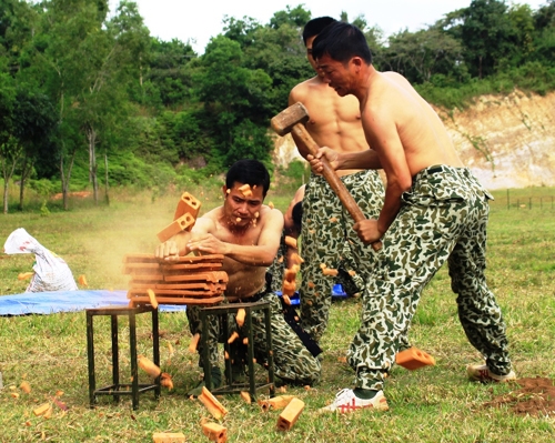 Tay cứng hơn gạch.
